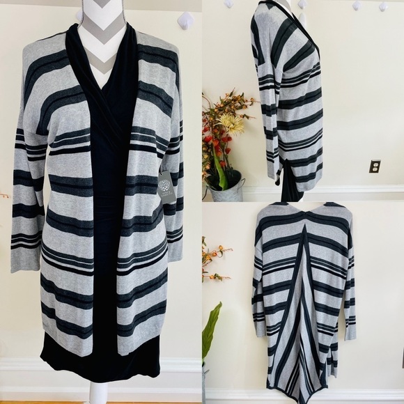 Vince Camuto Striped Duster Cardigan XS - Picture 12 of 12